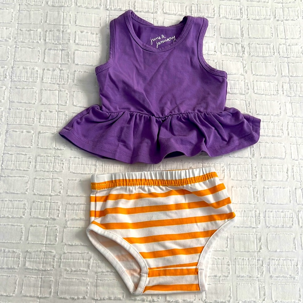 June & January Peplum Baby Set